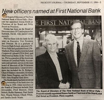 First National Bank History - 53 - 1994
