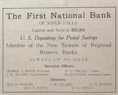First National Bank History - 5 - 1914