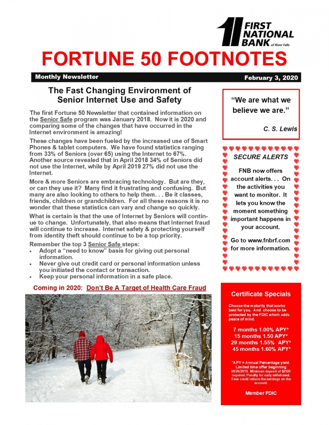 February 2020 Fortune 50 Newsletter - Front